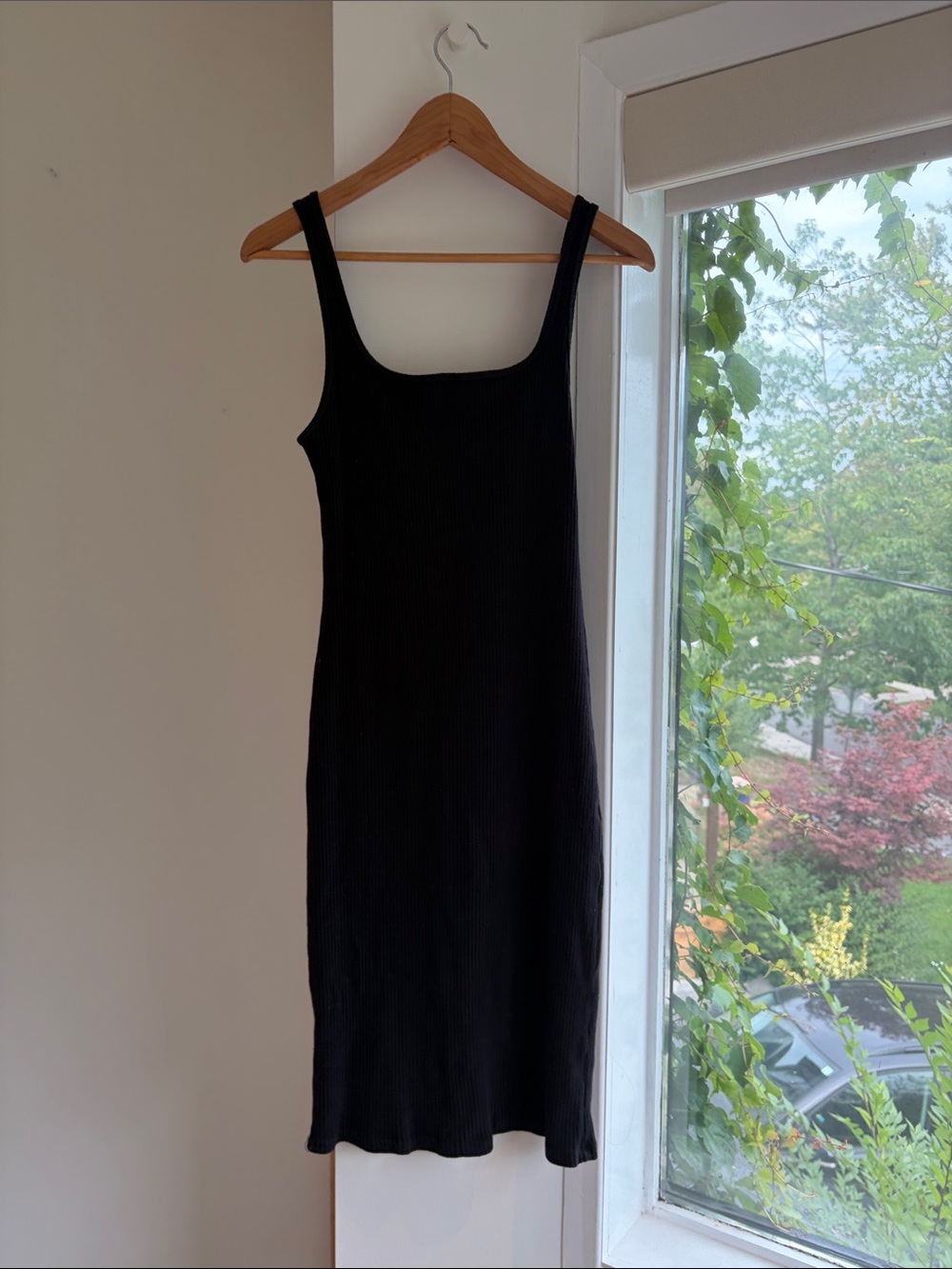 Wilfred Black Ribbed Square-Neck Tank Dress - Picture 3 of 4